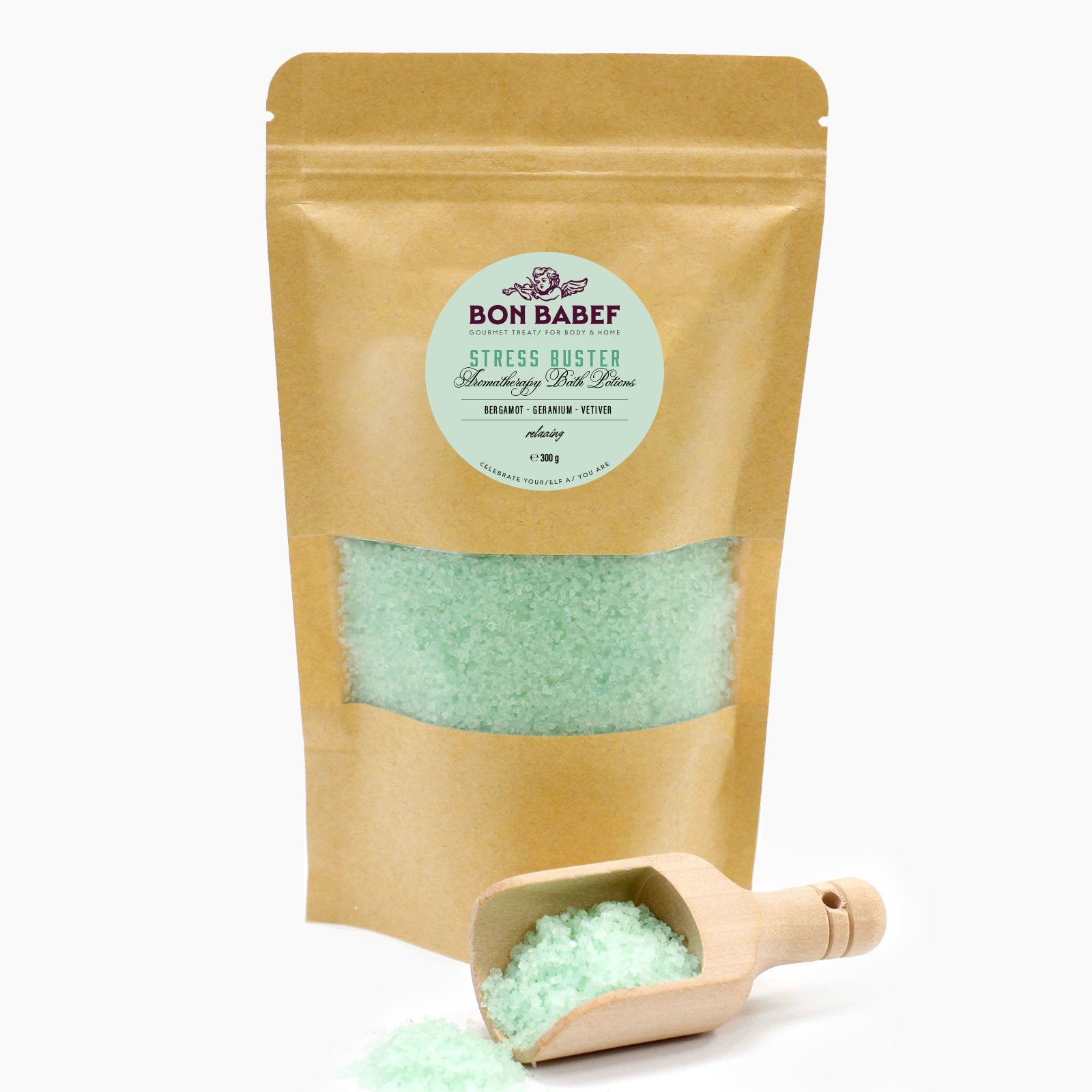 Aromatherapy Bath Salt - Stress Buster 350g - Bon Babef