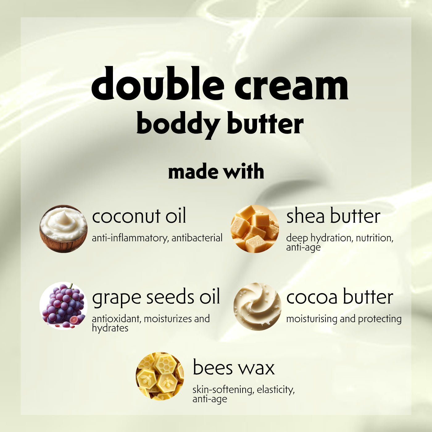 Body Butter DOUBLE CREAM 150ml - Bon Babef