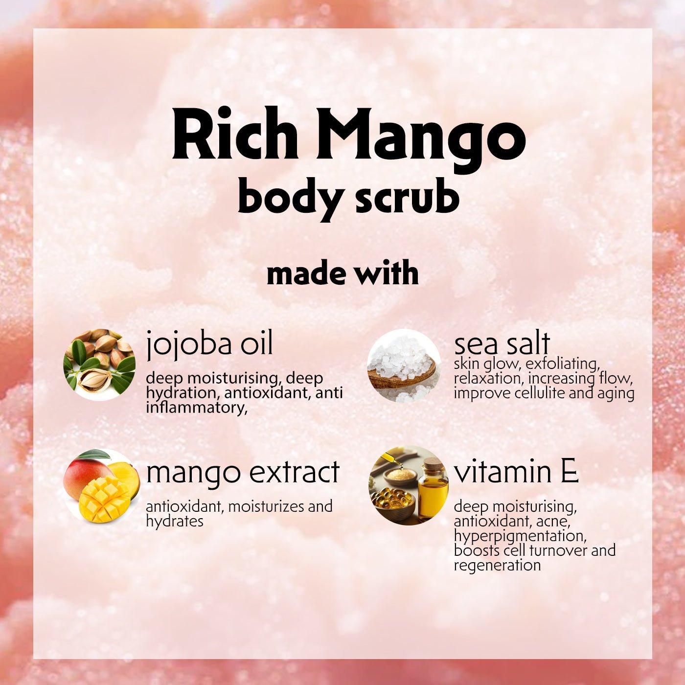 Salt Body Exfoliator Rich Mango 430g - Bon Babef