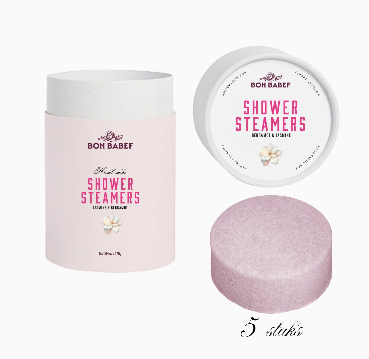 Shower Steamer Gift Pack Jasmine & Bergamot (5pcs) - Bon Babef