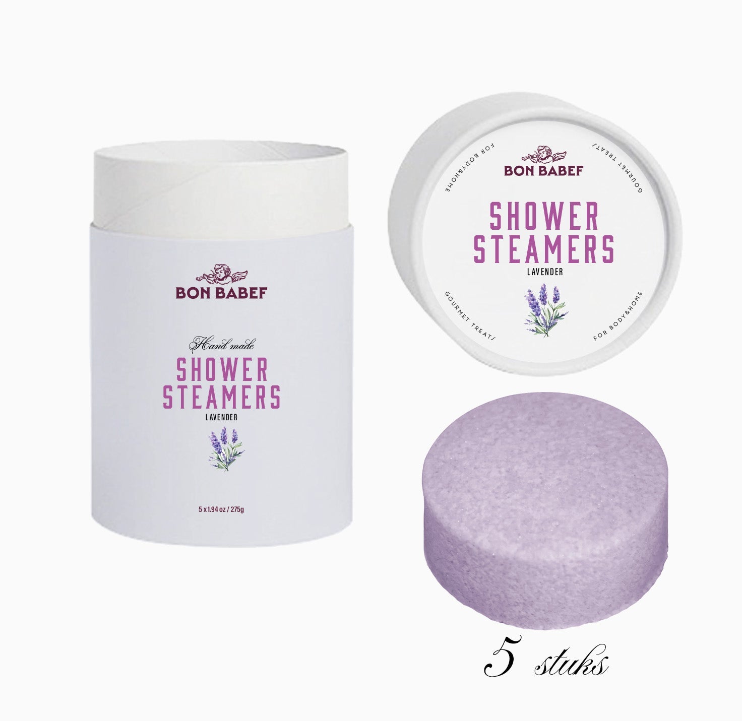 Shower Steamer Gift Pack Lavender (5pcs) - Bon Babef